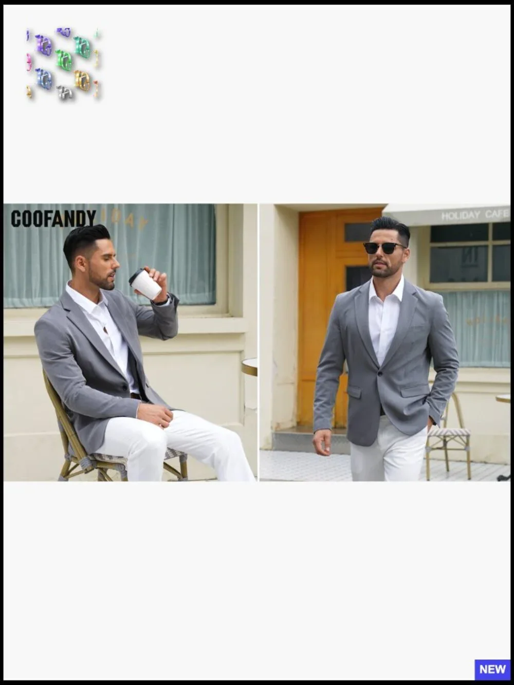 Slim Fit Blazer Lightweight Sport Coat Classic Business Casual Jacket